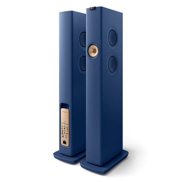 KEF LS60 Wireless azul trasera